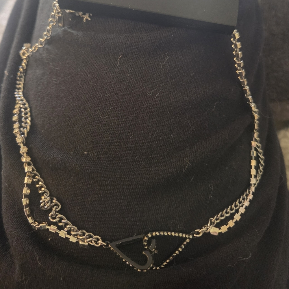 Simply Vera Vera Wang Rose Gold Layered Chain Necklace with Heart Accent